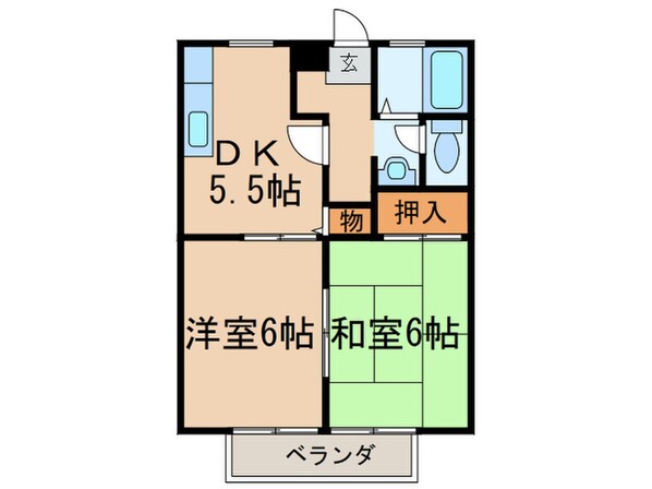 チェリーハイツの物件間取画像